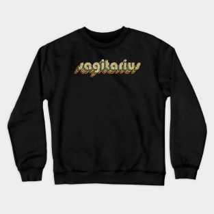 Sagitarius // Vintage Rainbow Typography Style // 70s Crewneck Sweatshirt